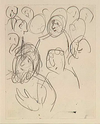 Study to Exodus Marc Chagall